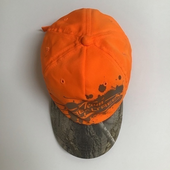 Team Realtree Neon Orange Camo Cap Adult ONE SIZE Baseball Hat Hunting Outdoors - Picture 10 of 15